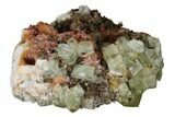 Green Cubic Fluorite Crystal Cluster - Morocco #164553-1